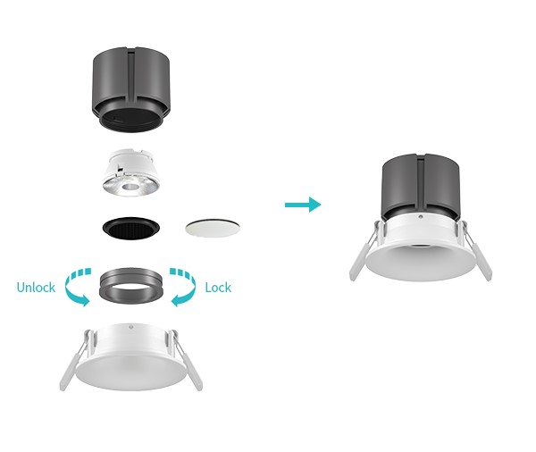 AVA - Residential MR16 Modular Downlight 5-15W