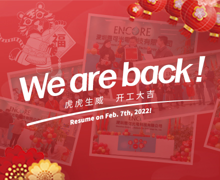 Encore Resumes Work Today!