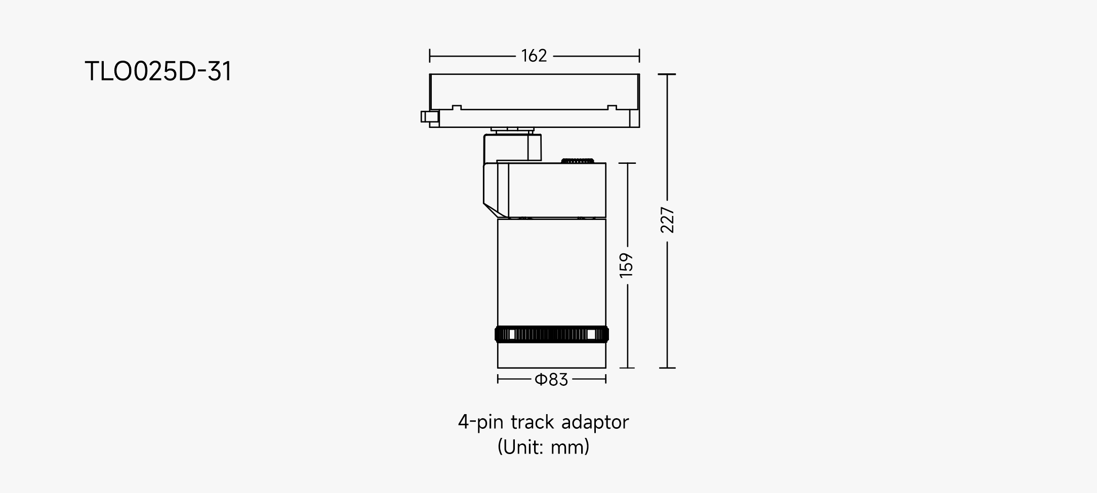 Digital Display Track Light 25W